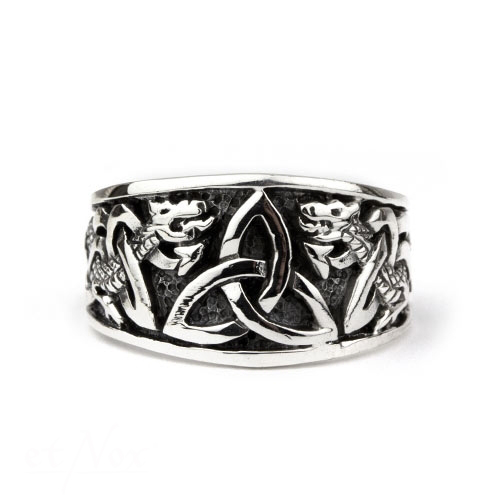 Anello In Argento Sterling 925 Con Croce Celtica Ornata - Foto 10