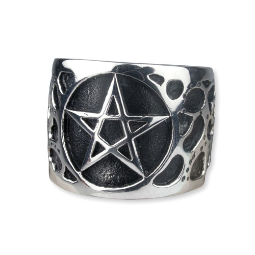 HIJONES Collana Uomo Con Pentagramma Celtico E Pentacolo In Acciaio Inossidabile, Catena Inclusa (20 Pollici) - 5