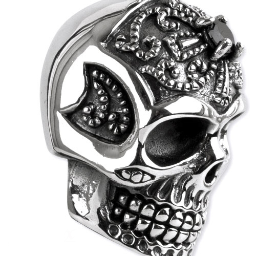 Orecchini a forma di teschio in argento Sterling 925/1000