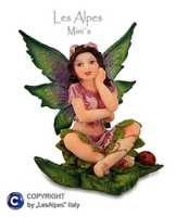 Les Alpes - Fata con Coccinella - Resina - Dipinto a mano