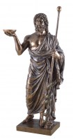 Antica Grecia - Esculapio - Resina Bagnata In Bronzo
