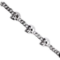 Gioielli - Bracciale Teschi - Acciaio