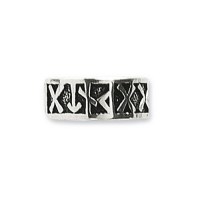 Gioielli - Anello Ring Runes - Bronzo Placcato in Argento