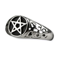 Gioielli - Anello Pentagram - Acciaio Inossidabile