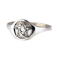 Gioielli - Anello Pentagramma Pentacolo - Argento 925