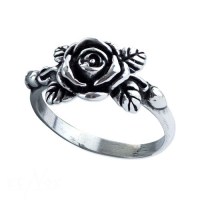 Gioielli - Anello con Rosa - Argento 925