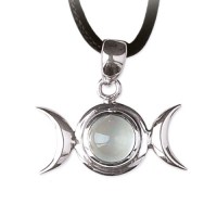 Gioielli - Ciondolo Fasi Lunari con Pietra - Argento 925