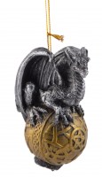 Gotico - Sfera Ornamentale con Drago - Resina - Dipinto A Mano
