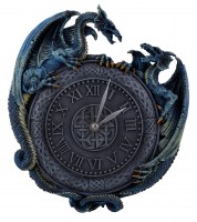 Gotico - Orologio con Draghi - Resina - Dipinto a Mano