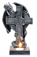 Gotico - Candelabro Croce Con Drago
