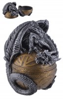 Gotico - Scatola con Drago - Resina - Decorato a Mano