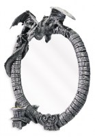 Gotico - Specchio Ovale Con Drago
