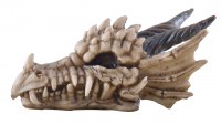 Gotico - Scheletro Cranio Drago - Resina - Dipinto a mano