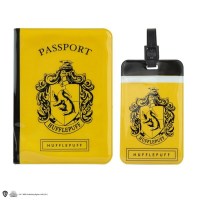Harry Potter - Porta Passaporto Etichetta Bagaglio Tassorosso - Prodotto Ufficiale Warner Bros