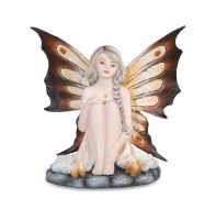 Les Alpes - Fata Arcobaleno Laranja - Resina - dipinta a mano - 021 13007