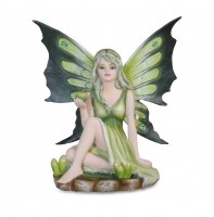 Les Alpes - Fata Arcobalen Yesil - Resina - Dipinta a mano - 021 13002 Prodotto Ufficiale