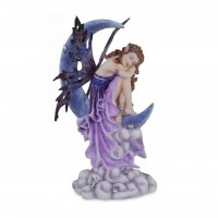 Les Alpes - Fata Luna Addormentata - Resina - Dipinto a mano - 042 251 Prodotto Ufficiale