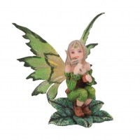 Les Alpes - Fata su Foglia - Resina - Dipinto a mano