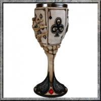 Gotico - Calice Dead Man's Hand - Resina - Dipinto a mano