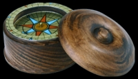 Antichi Strumenti Scientifici - Bussola in legno