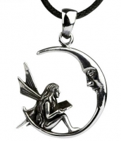Gioielli - Pendente Fatina sulla Luna - Argento 925