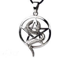 Gioielli - Pendente Serpente e Pentagramma - Argento 925