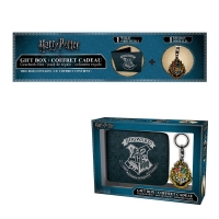 Harry Potter - Set Portafogli + Portachiavi Hogwarts - Prodotto Ufficiale Warner Bros