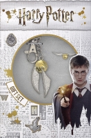 Harry Potter - Set Regalo - Portachiavi  Spilla Boccino d'Oro - Prodotto Ufficiale Warner bros.