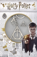Harry Potter - Set Regalo - Portachiavi  Spilla Doni della Morte - Prodotto Ufficiale Warner bros.