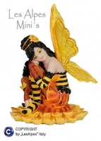 Les Alpes - Fata Nera e Gialla - Resina - Dipinto a mano - 032 011