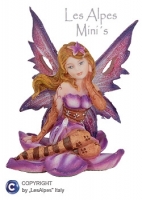 Les Alpes - Fata Viola - Resina - Dipinto a mano