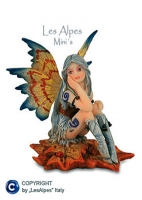 Les Alpes - Fatina su Foglia - Resina - Dipinto a Mano - 032 002