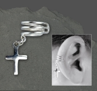 Gioielli - Orecchino con Croce - Argento 925
